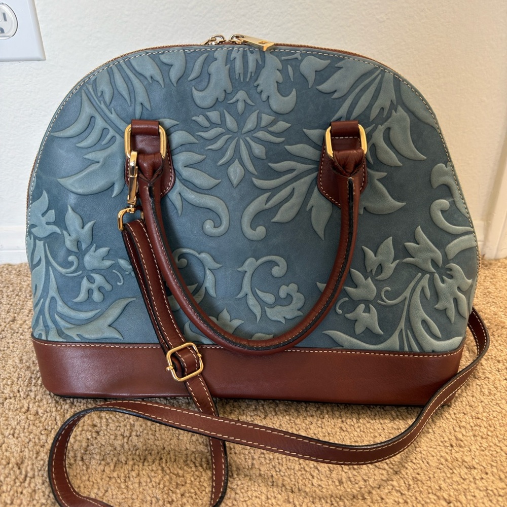 Genuine Leather Embossed Fratellini Made In Italy Bag
